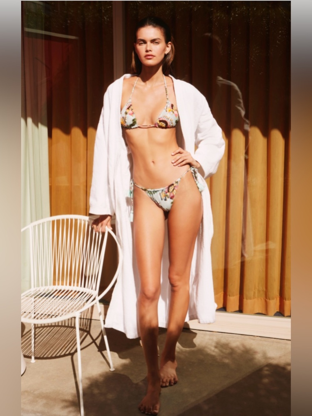 NWT Agua Bendita Aldana Varenna Bikini Bottom Side Tie Low Rise in Size XL